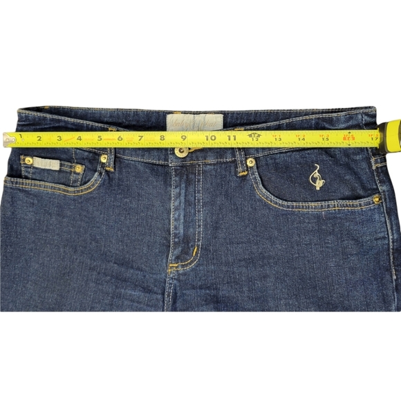 Baby Phat Adjustable Wide Cuffed Dark Denim Jeans Junior Size 11 - Picture 8 of 9